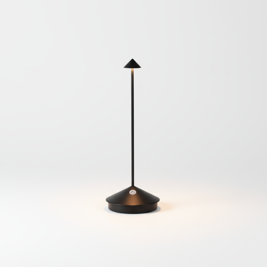 SUENTA Kabellose LED-Tischleuchte Dimmbares Licht Modernen Stil Schwarz