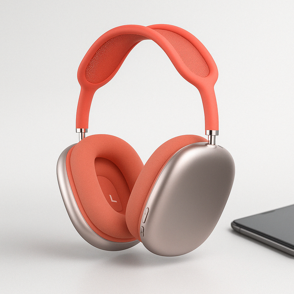 SUENTA Kabellose Over-Ear-Kopfhörer mit Geräuschunterdrückung Rot