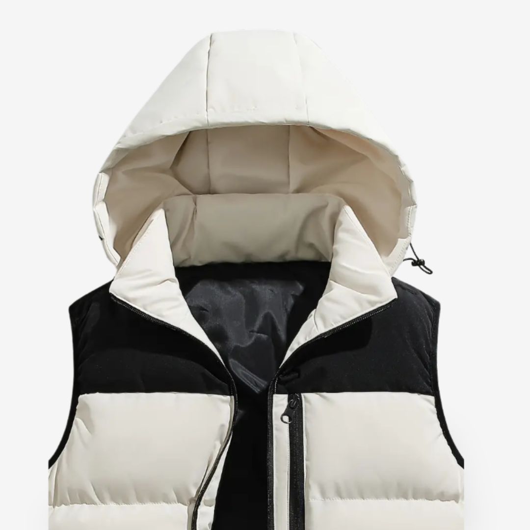 SUENTA Herren Kapuzenweste Ärmellose Ganzjahresjacke Leicht Wärmt Angenehm