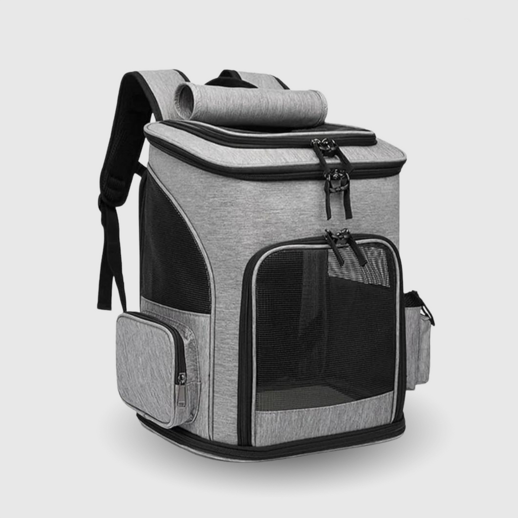 SUENTA Katzentrage Rucksack Belüftung Stauraum Komfort Für Katzen Grau
