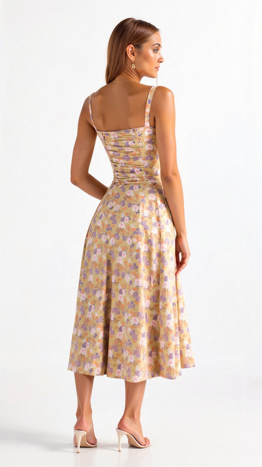 SUENTA Luna | Damen Midikleid – Korsett-Oberteil & Fliessernder Rock