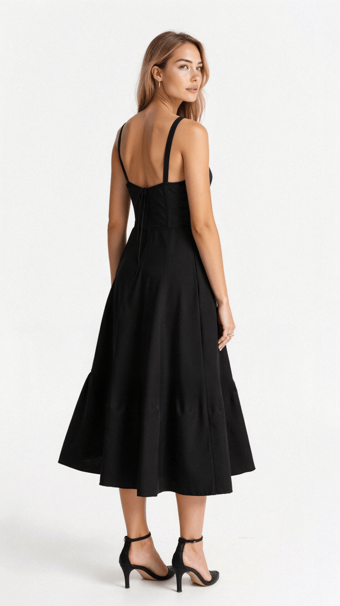 SUENTA Luna | Damen Midikleid – Korsett-Oberteil & Fliessernder Rock