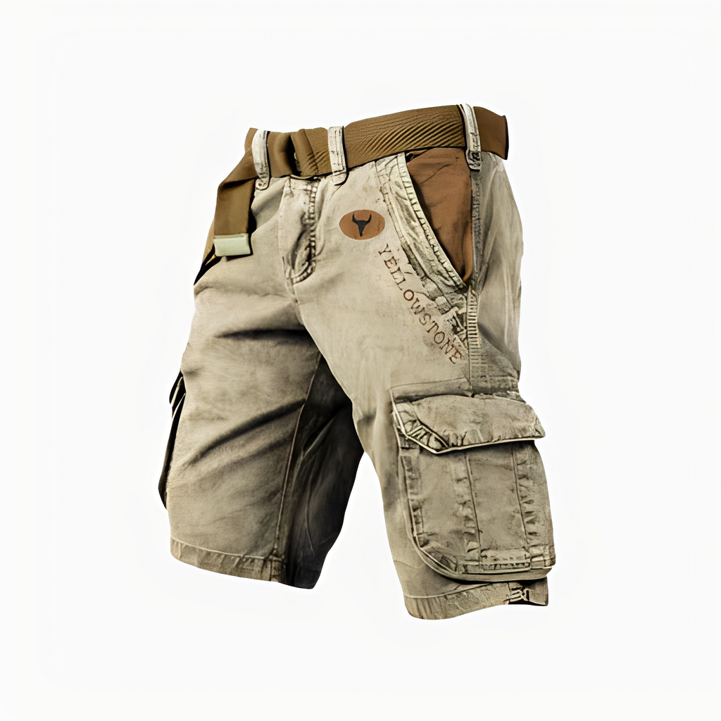 SUENTA Hommes | Cargoshorts für Herren – Ergonomisches Design, maximaler Komfort & funktionale Details Khaki
