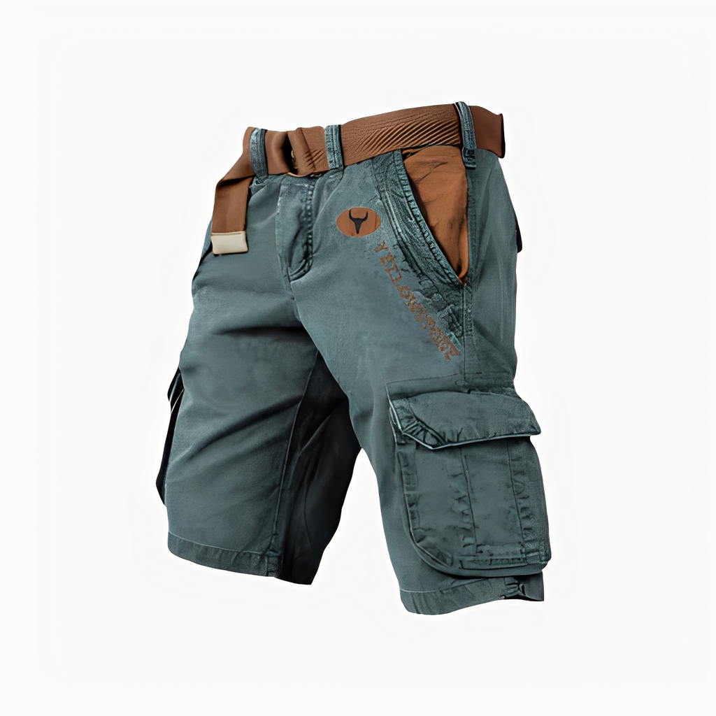 SUENTA Hommes | Cargoshorts für Herren – Ergonomisches Design, maximaler Komfort & funktionale Details Dunkelgrün