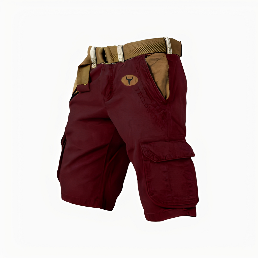 SUENTA Hommes | Cargoshorts für Herren – Ergonomisches Design, maximaler Komfort & funktionale Details Rot
