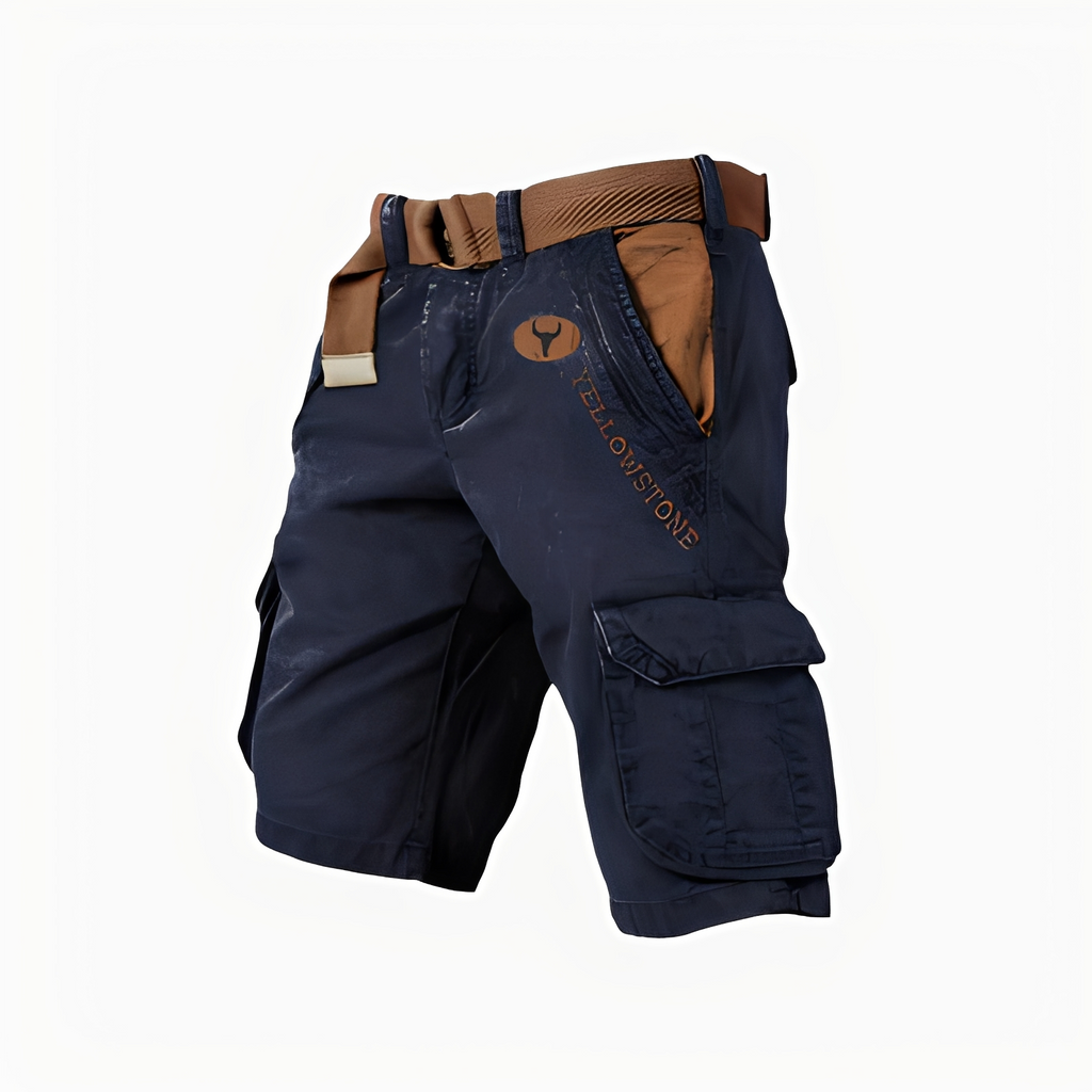 SUENTA Hommes | Cargoshorts für Herren – Ergonomisches Design, maximaler Komfort & funktionale Details Marineblau