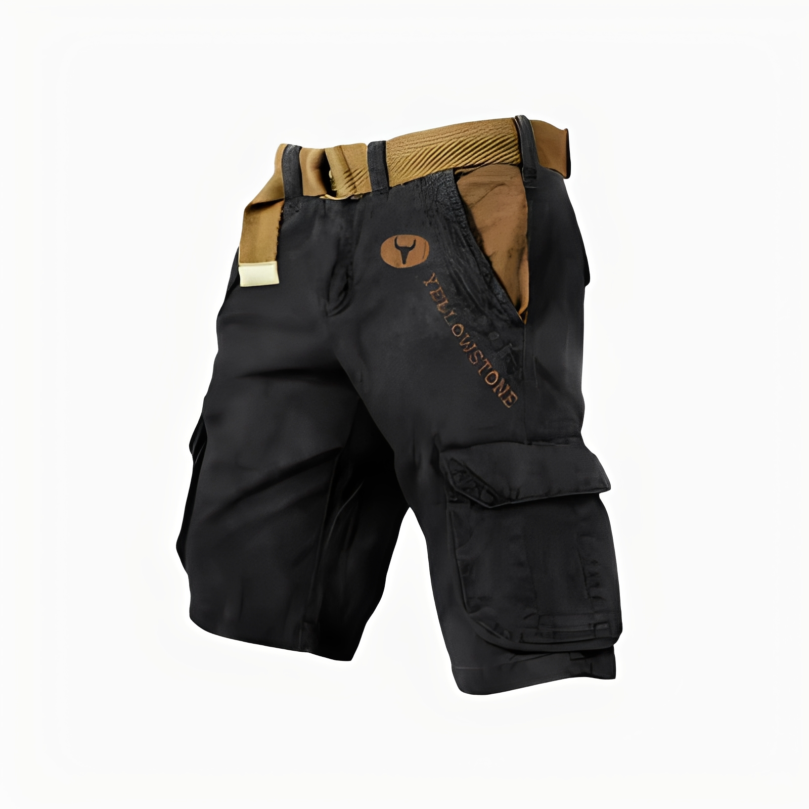 SUENTA Hommes | Cargoshorts für Herren – Ergonomisches Design, maximaler Komfort & funktionale Details schwarz