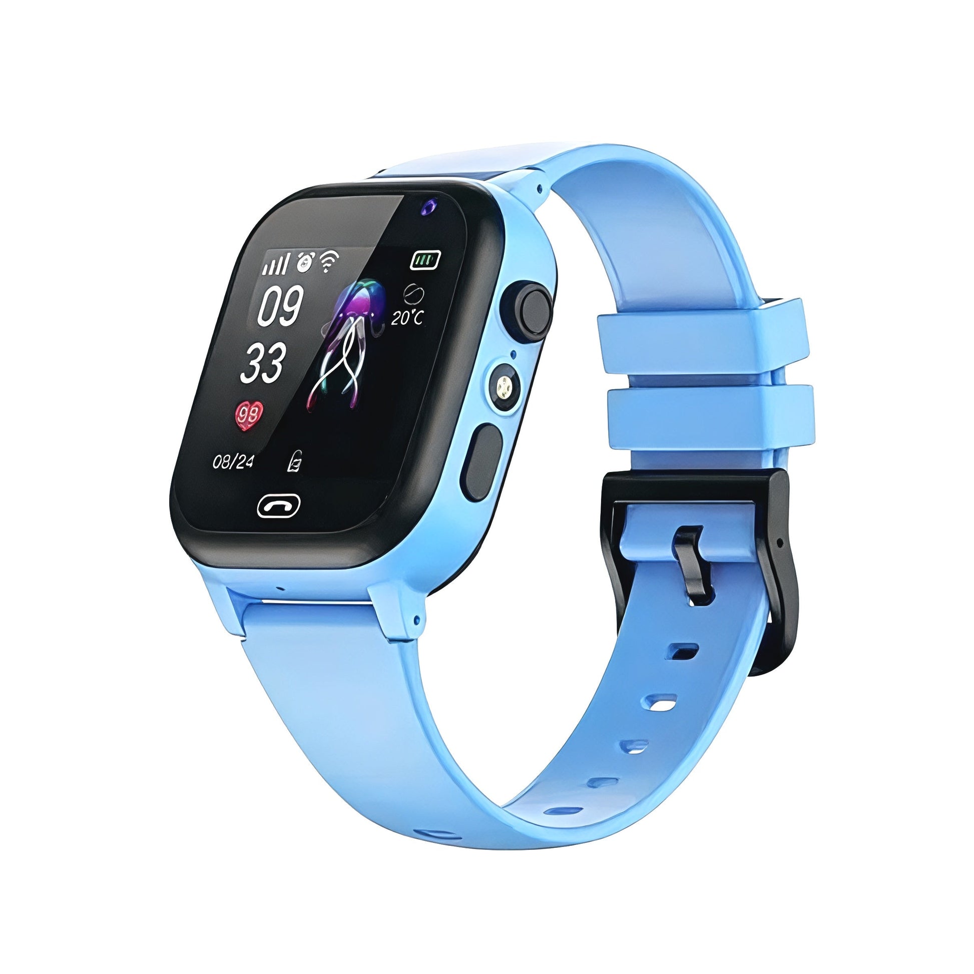 SUENTA Kinder-Smartwatch GPS-Tracker Wasserdicht 4G-Videoanrufe Blau