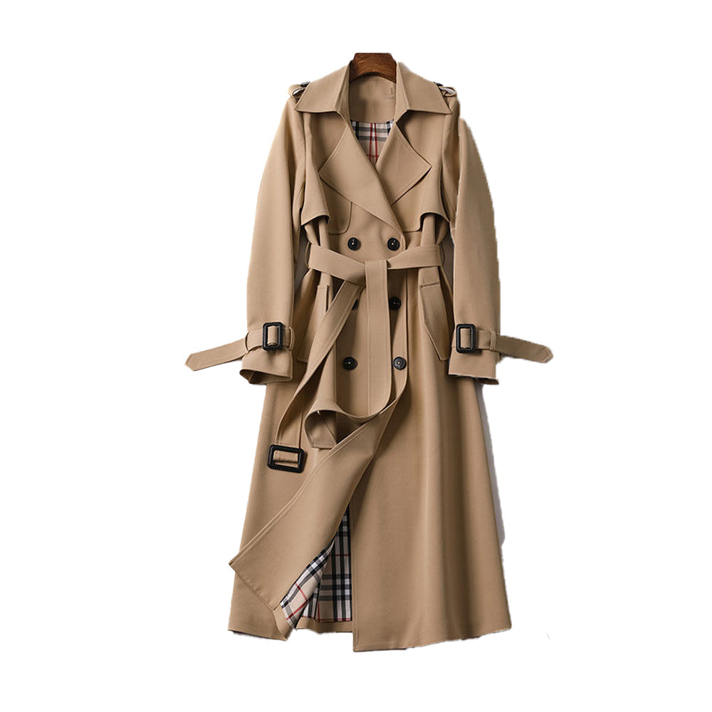 SUENTA Damen-Trenchcoat Klassisch – Alltagstauglich & Vielseitiger Stil Beige