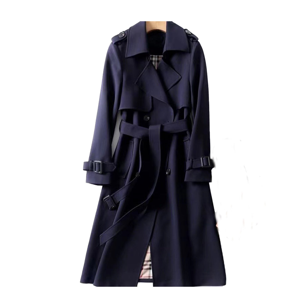 SUENTA Damen-Trenchcoat Klassisch – Alltagstauglich & Vielseitiger Stil Marineblau