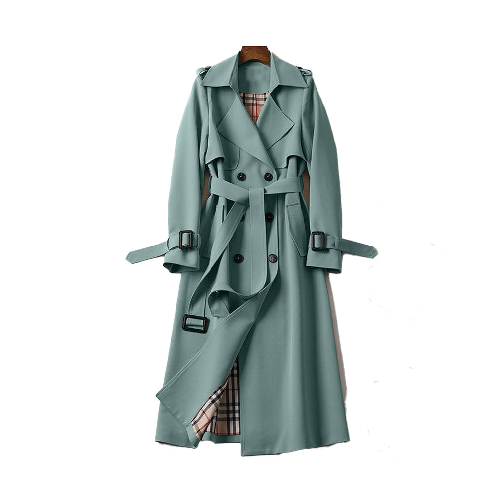 SUENTA Damen-Trenchcoat Klassisch – Alltagstauglich & Vielseitiger Stil Grün