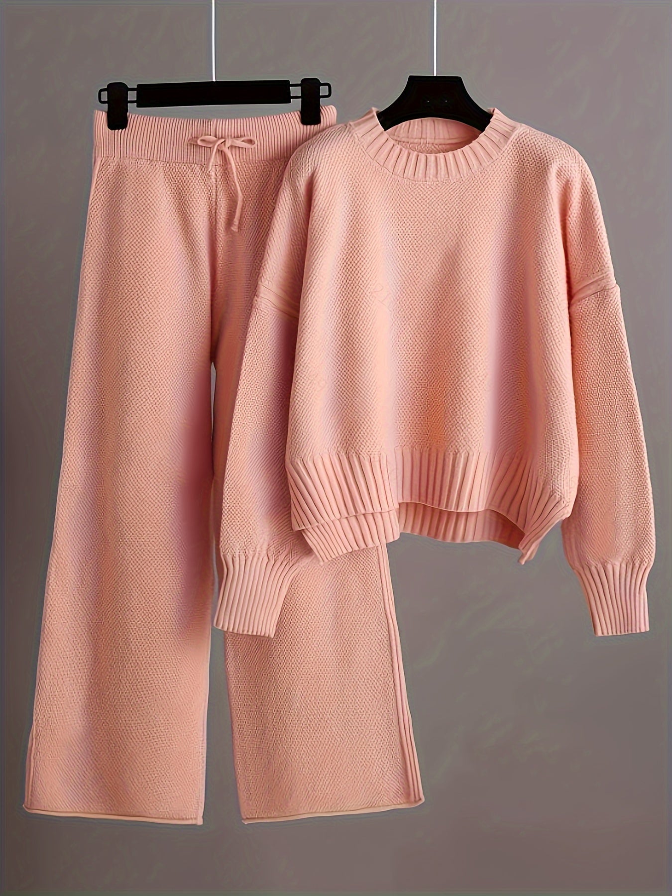 SUENTA Damen Klassisches, lässiges Lounge-Set für Damen Zuhause und Draußen Rosa