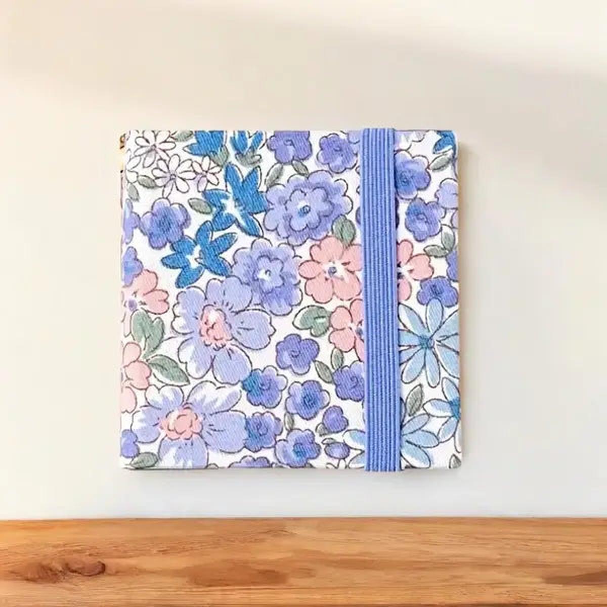 SUENTA Kompaktes Tragbares Aquarellset 24 Farben Und Minipinsel Lila Blumen