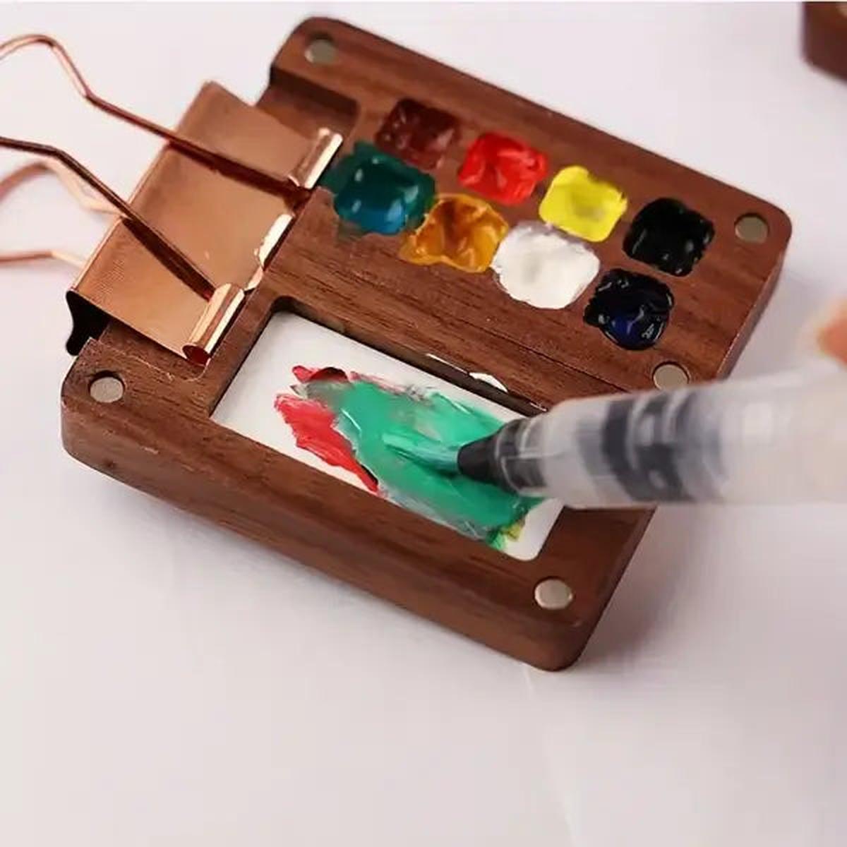 SUENTA Kompaktes Tragbares Aquarellset 24 Farben Und Minipinsel