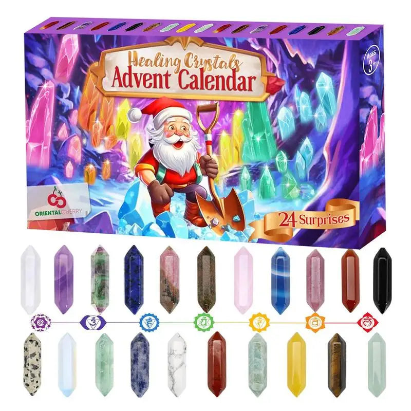 SUENTA Kristall-Adventskalender 2025 Weihnachten 24 Tage Countdown