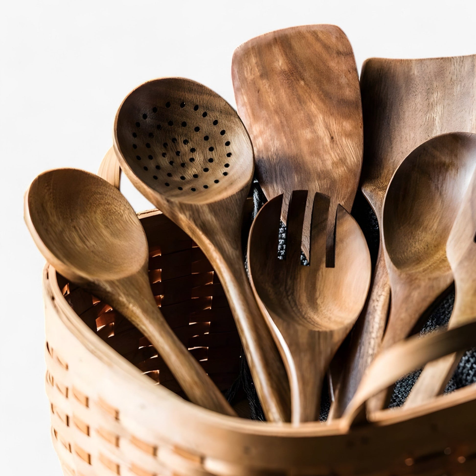 SUENTA Küchenset Aus Holz 9 Teile Mit Utensilienhalter Nachhaltig