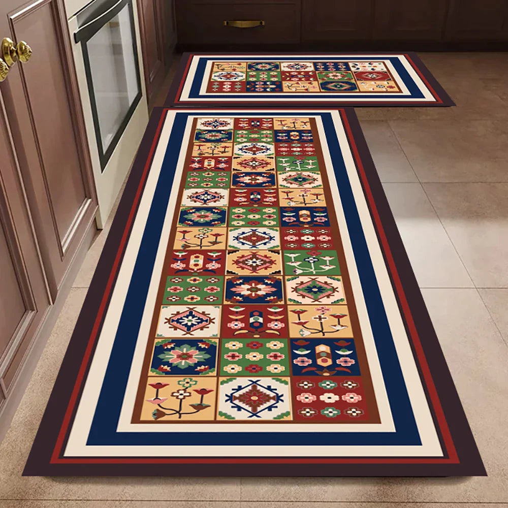 SUENTA Küchenteppich Rutschfest Textil Grau 60x90 Cm Groß 15