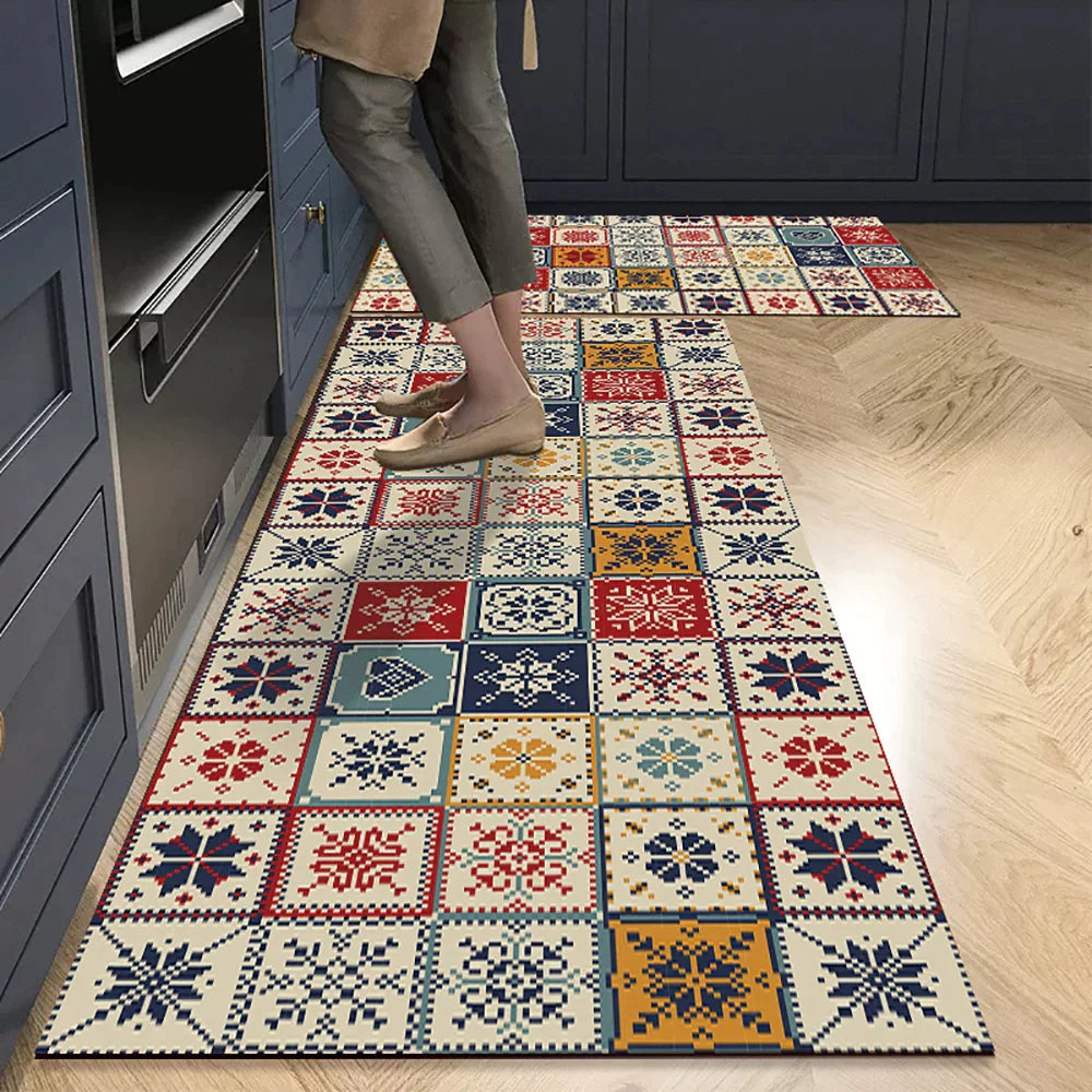SUENTA Küchenteppich Rutschfest Textil Grau 60x90 Cm Groß 29