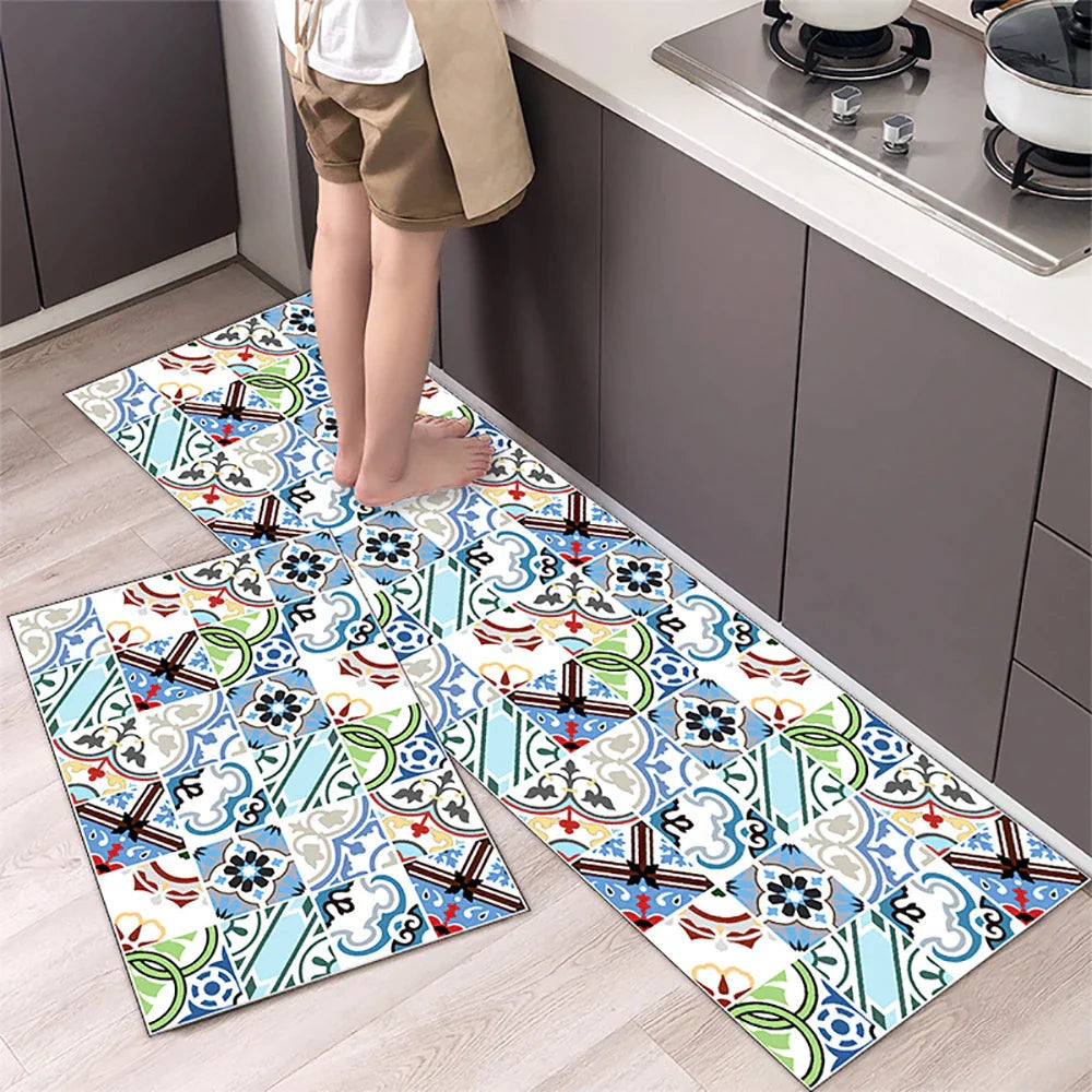 SUENTA Küchenteppich Rutschfest Textil Grau 60x90 Cm Groß 39