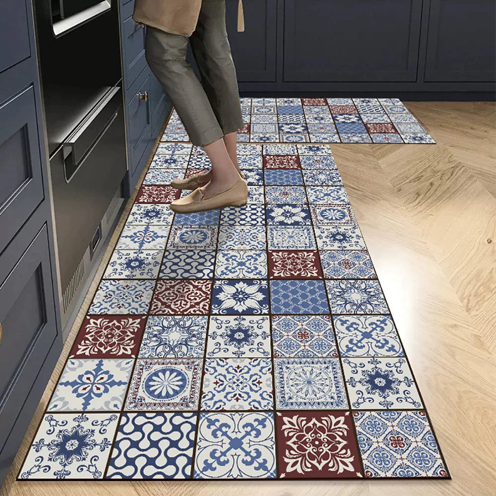 SUENTA Küchenteppich Rutschfest Textil Grau 60x90 Cm Groß 27