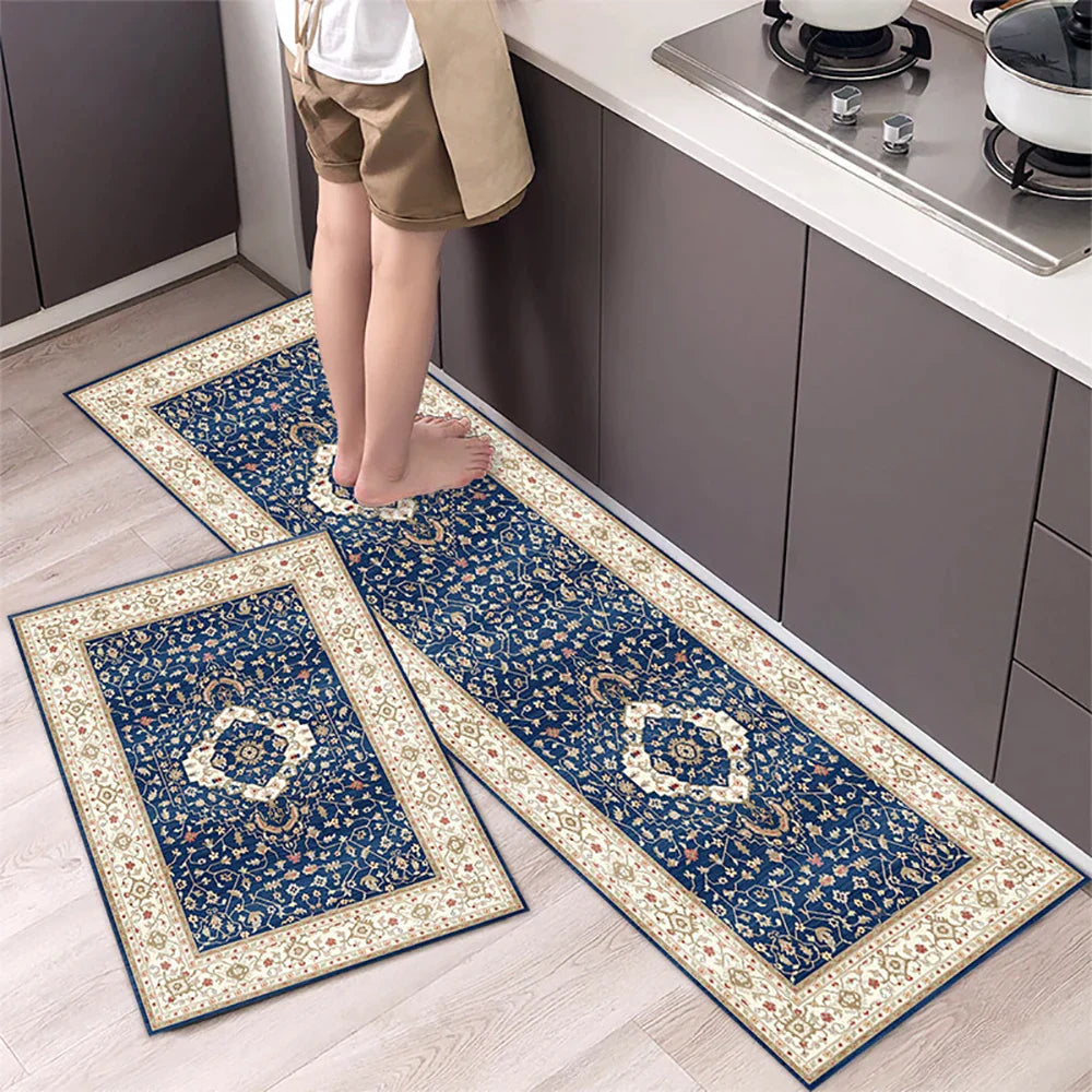 SUENTA Küchenteppich Rutschfest Textil Grau 60x90 Cm Groß 31