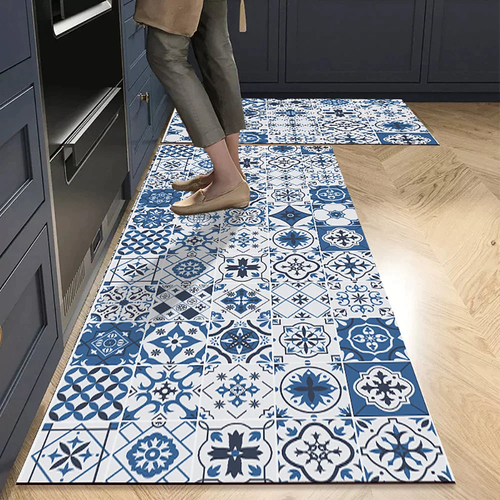 SUENTA Küchenteppich Rutschfest Textil Grau 60x90 Cm Groß 26