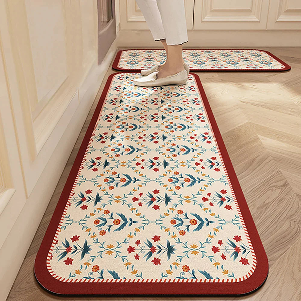 SUENTA Küchenteppich Rutschfest Textil Grau 60x90 Cm Groß 7