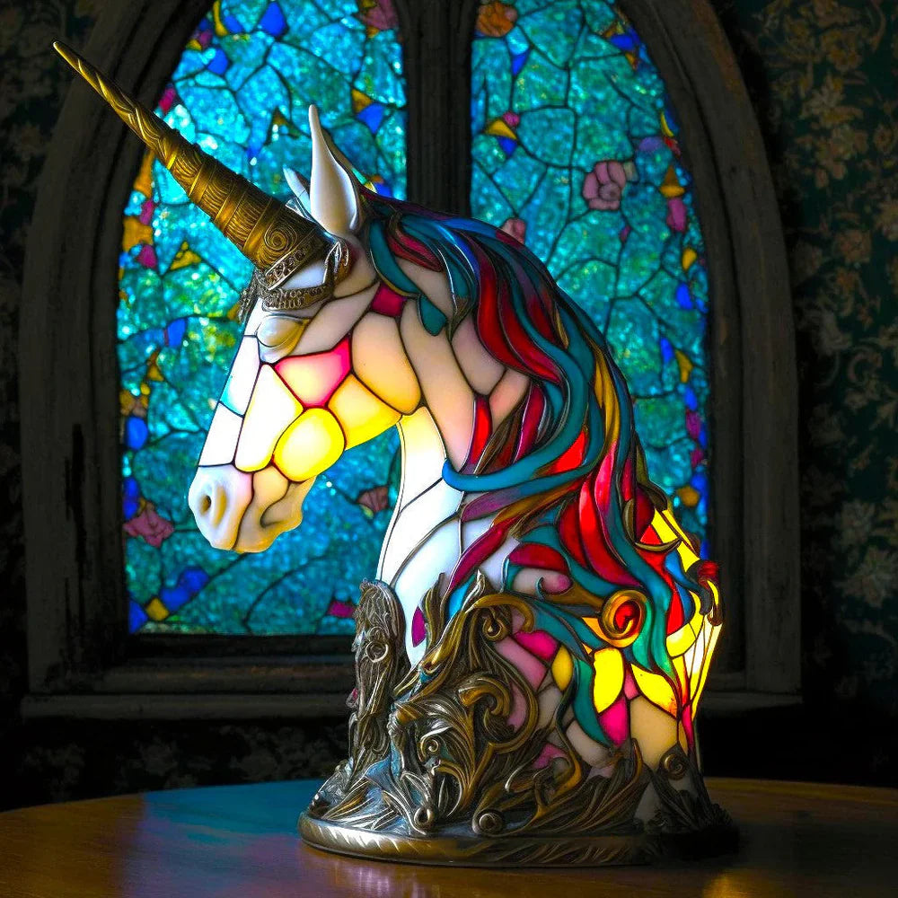 SUENTA Künstlerische Lampe Glasmalerei Stil Mit 20 Einzigartigen Tiermotiven Lichtspiel
