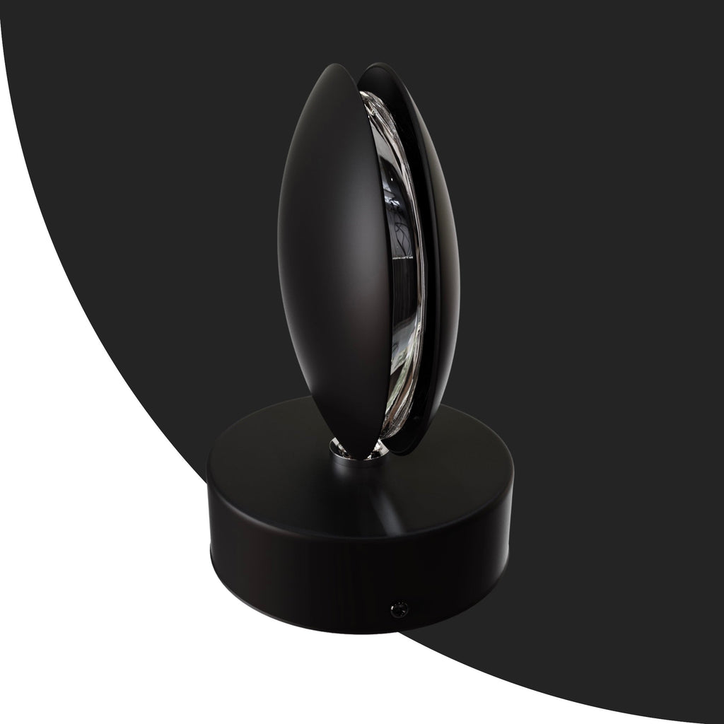 SUENTA LED-Streifenlampe Projektion Wand 360 Grad Vier Streifen Schwarz