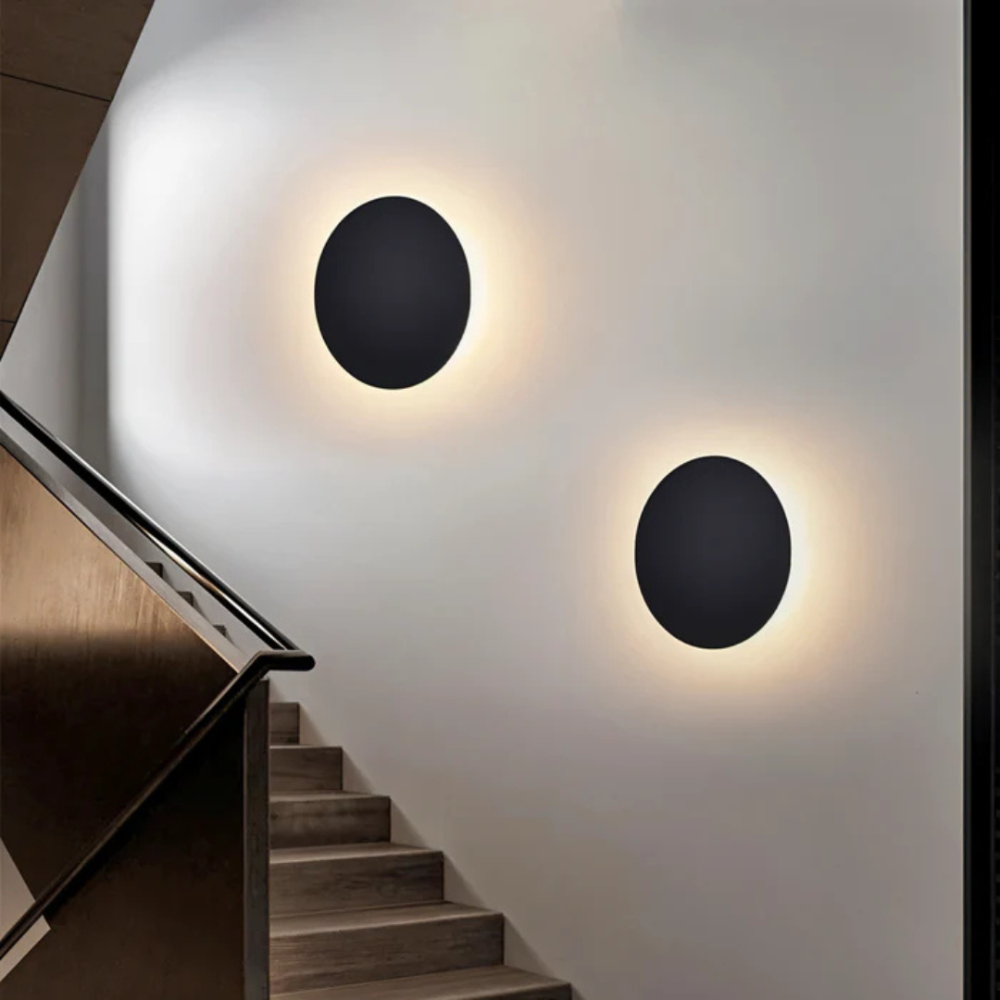 SUENTA LED Wandleuchte Schlankes Rundes Gehäuse Warmweiß Licht