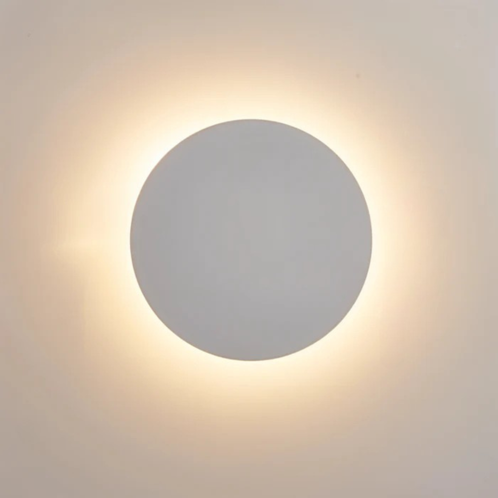 SUENTA LED Wandleuchte Schlankes Rundes Gehäuse Warmweiß Licht Weiß