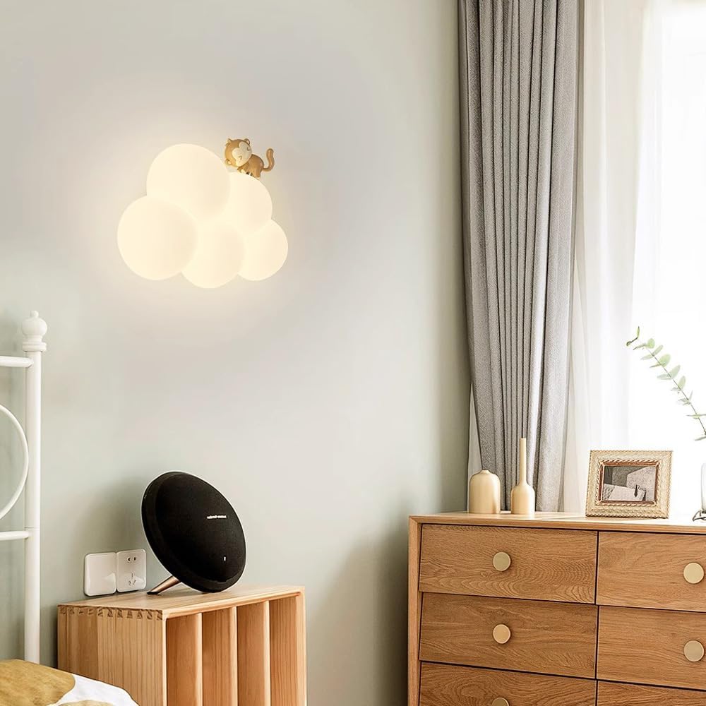SUENTA LED Wolken-Wandleuchte Für Kinderzimmer Sanft Nachtlicht