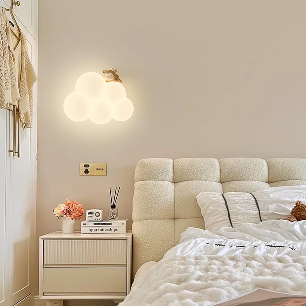 SUENTA LED Wolken-Wandleuchte Für Kinderzimmer Sanft Nachtlicht
