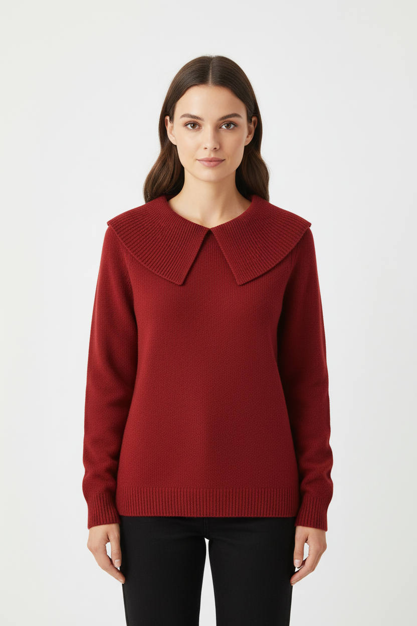 SUENTA Damen Eleganten Warmen Pullover Weichheit Komfort Feminität