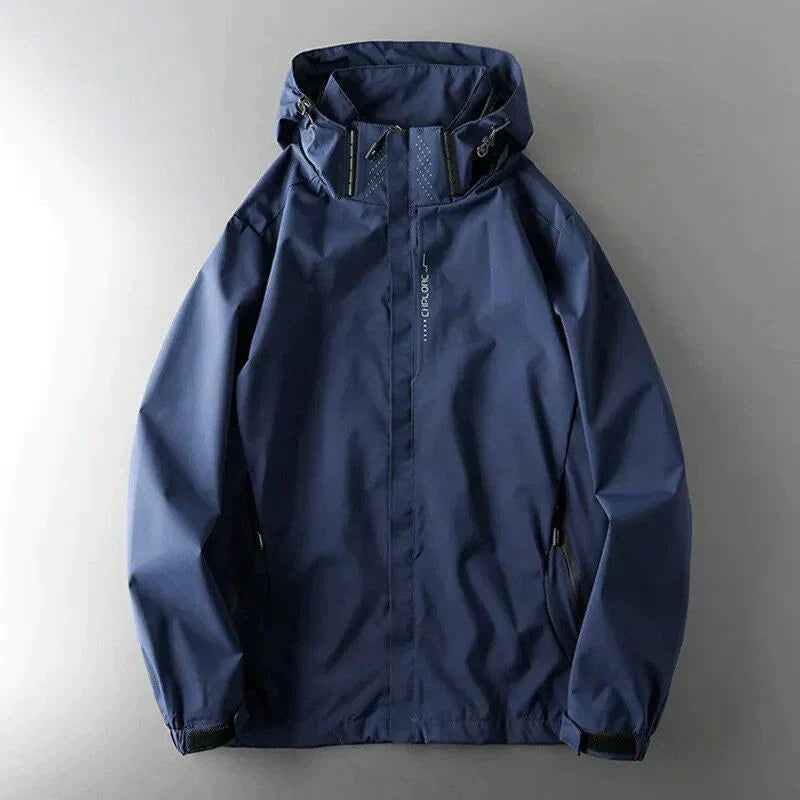 SUENTA Herren Wasserdichte Winter Regenjacke Windjacke Für Herren Kapuze Marineblau