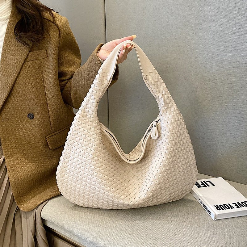 SUENTA Chloé | Gewebte Umhängetasche Beige