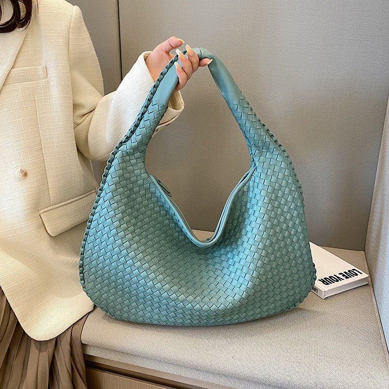 SUENTA Chloé | Gewebte Umhängetasche Blau