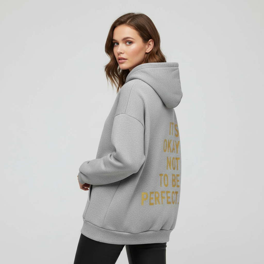 SUENTA Langärmeliger Hoodie Komfortabel Und Modern Schickes Und Originelles Design Hellgrau