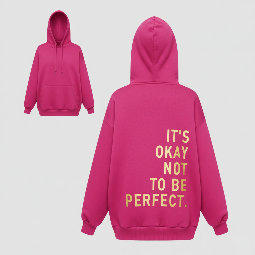 SUENTA Langärmeliger Hoodie Komfortabel Und Modern Schickes Und Originelles Design Rosa