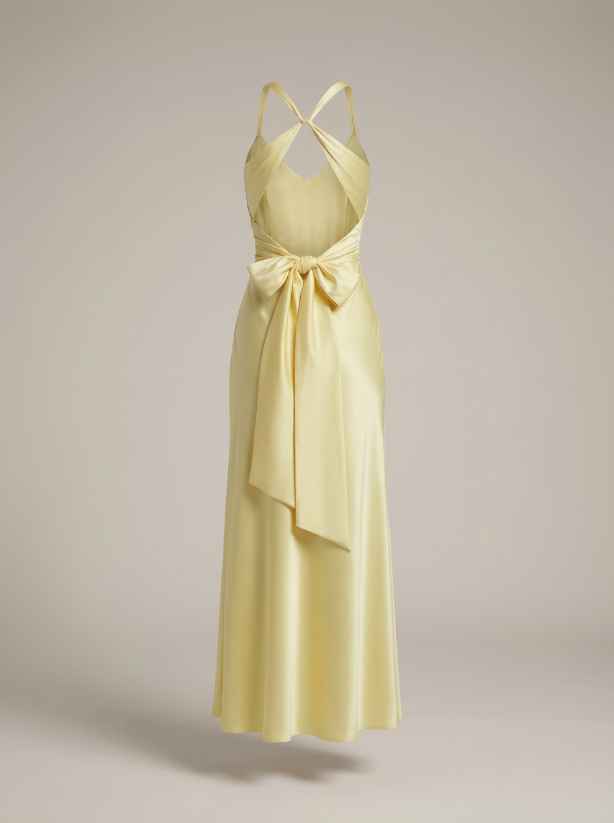 SUENTA Isana | Langes Kleid für Damen | Maxi-Abendkleid mit V-Ausschnitt für Hochzeit und Party