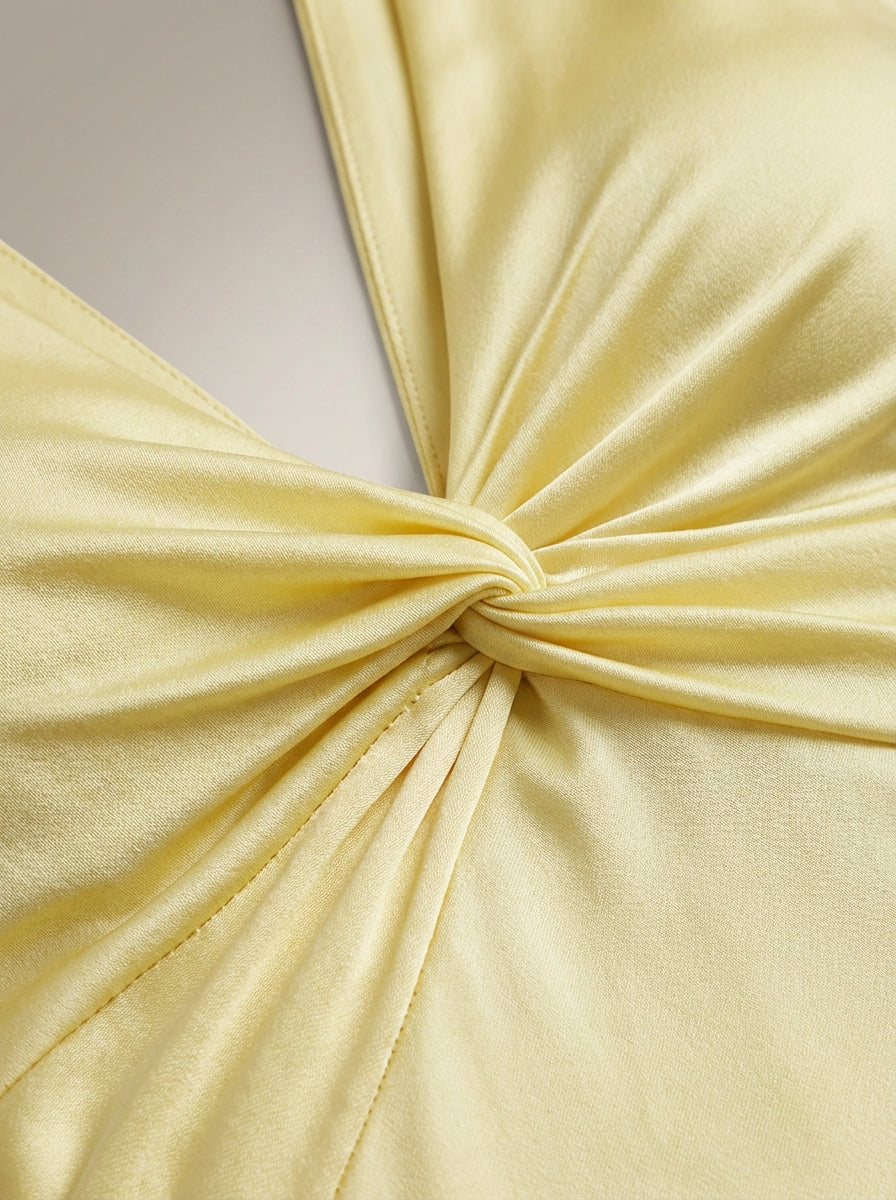 SUENTA Isana | Langes Kleid für Damen | Maxi-Abendkleid mit V-Ausschnitt für Hochzeit und Party