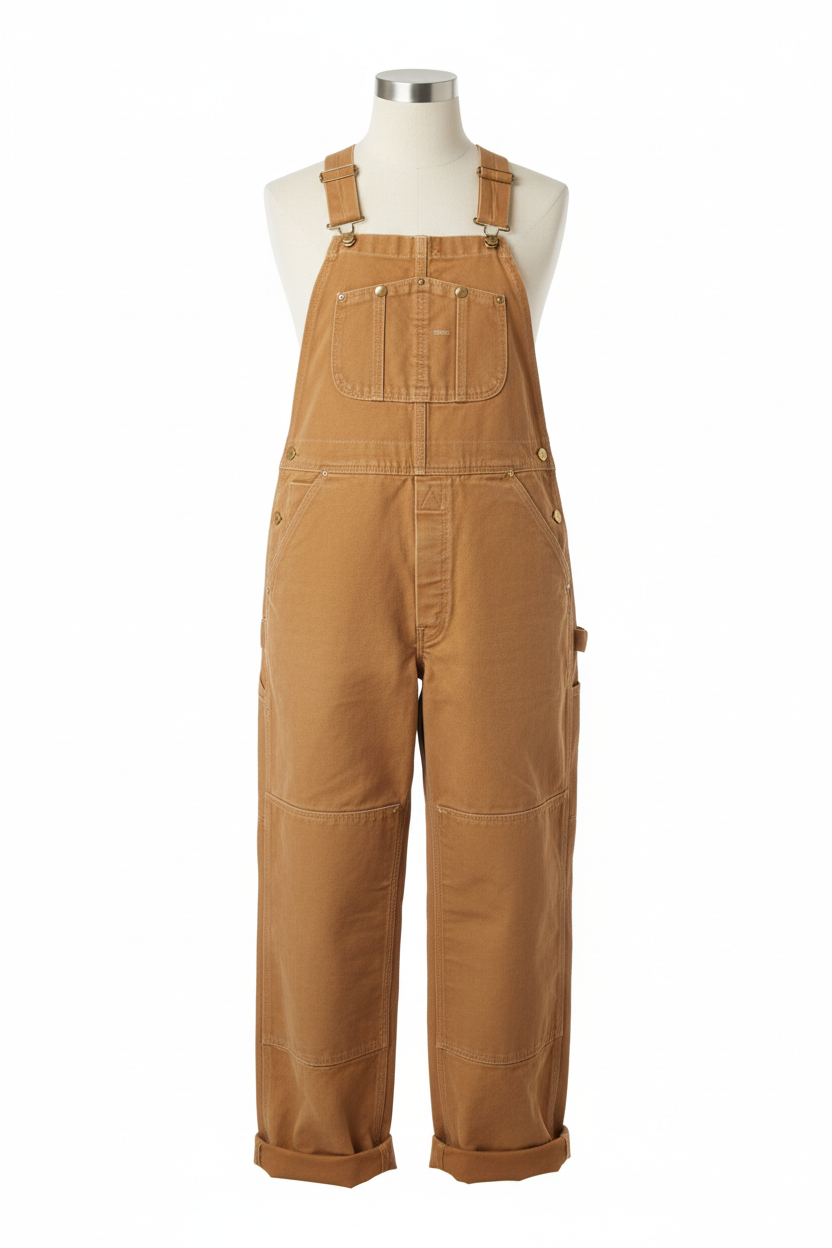 SUENTA Latzhosen Aus Segeltuch Verstellbare Träger Brusttasche Druckknöpfe