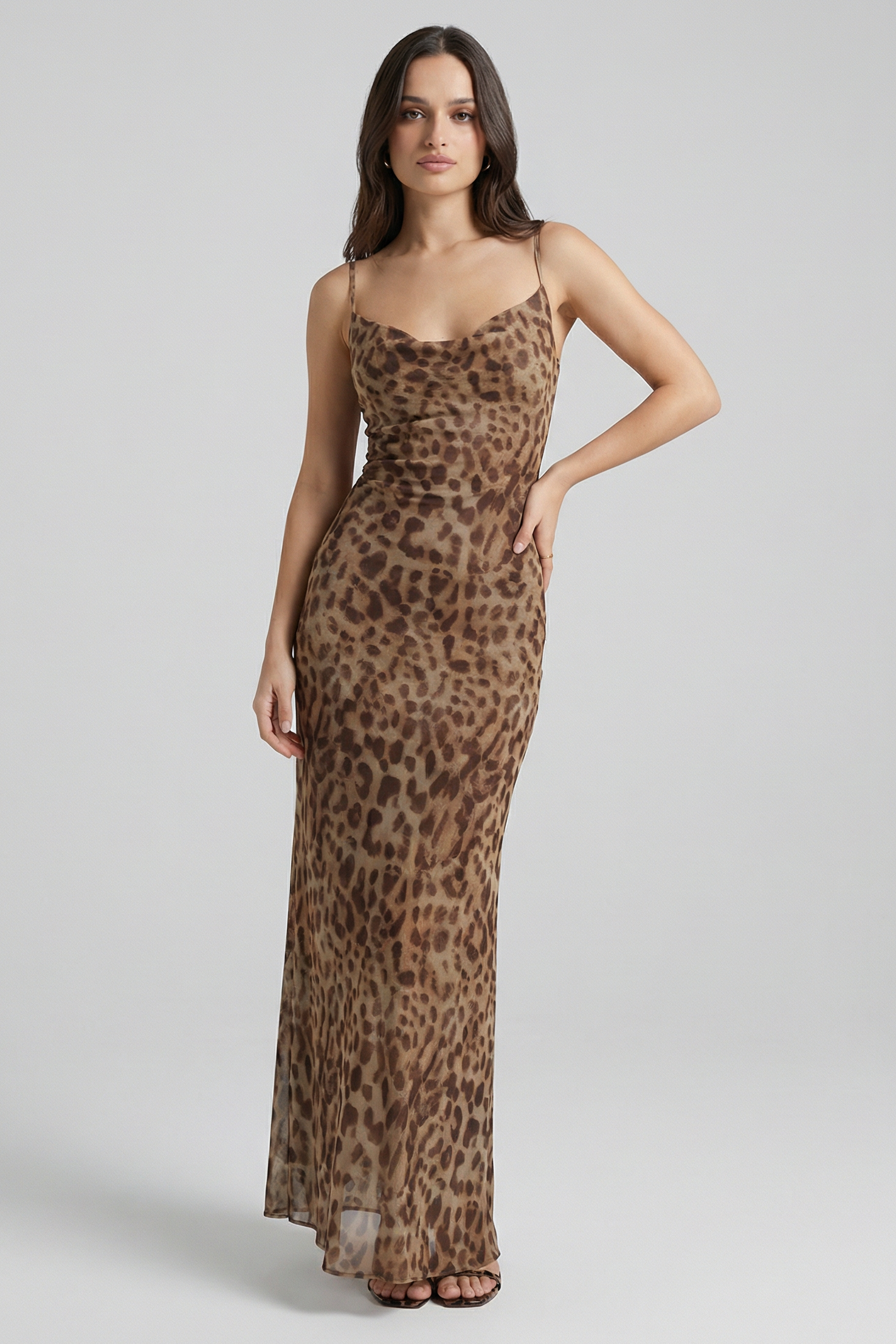 SUENTA Leopardenmuster-Swingkleid – Verspieltes Rüschen-Sommerparty-Outfit Leopard