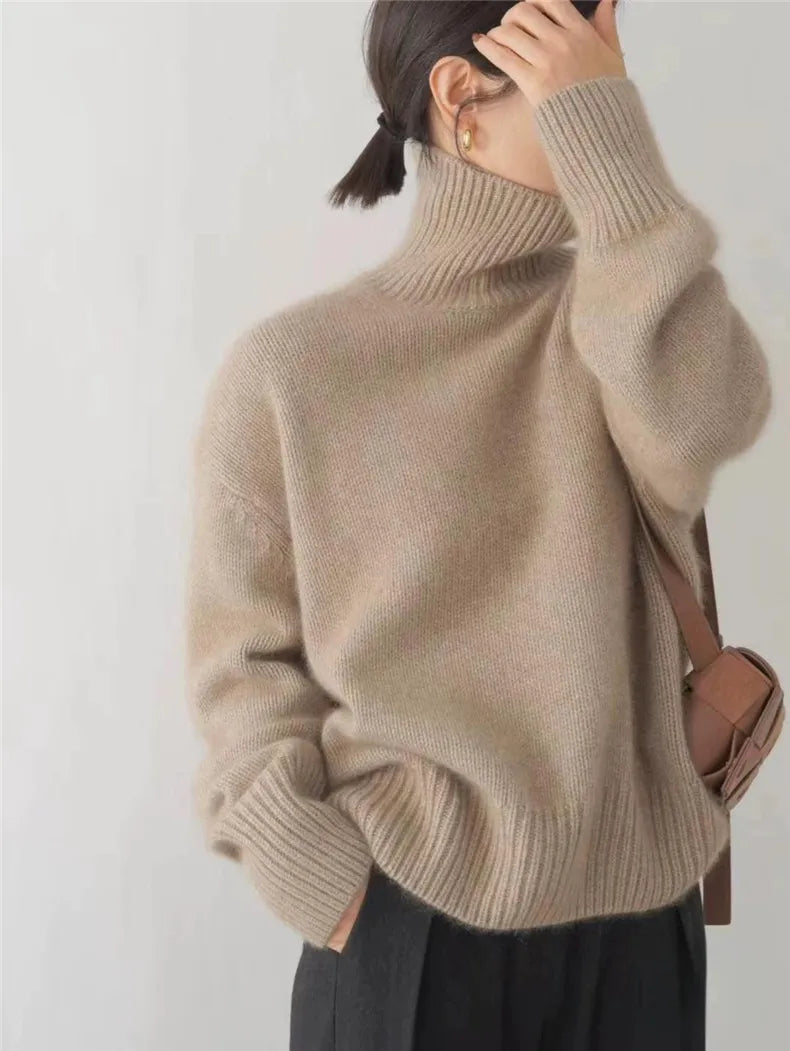 SUENTA Damen Kaschmir Rollkragenpullover Kaschmirpullover