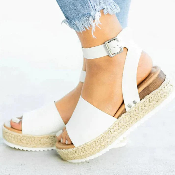 SUENTA Luma | Elegante Damen-Sommersandalen – Handgefertigte Qualität & bequeme Passform Weiß