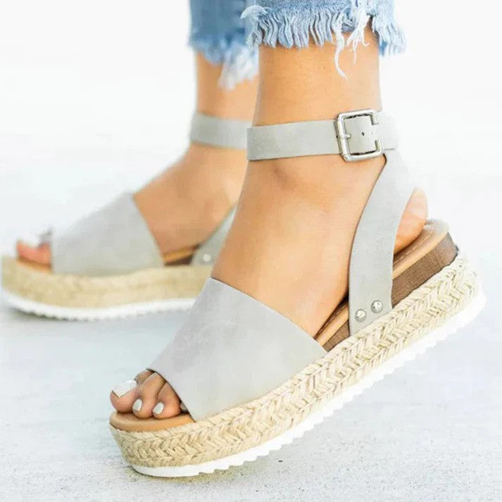 SUENTA Luma | Elegante Damen-Sommersandalen – Handgefertigte Qualität & bequeme Passform Grey