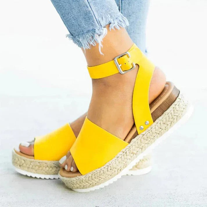 SUENTA Luma | Elegante Damen-Sommersandalen – Handgefertigte Qualität & bequeme Passform Yellow