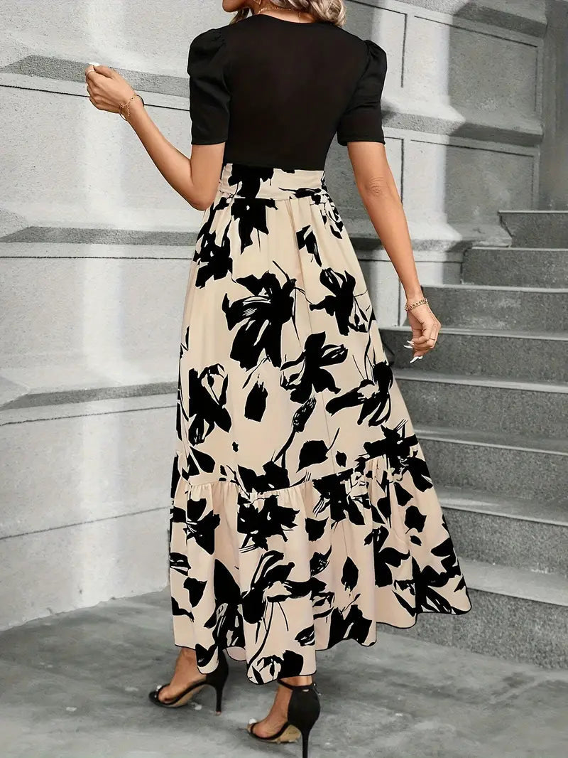 SUENTA Damen Maxikleid mit Schleife – Elegant & Modern