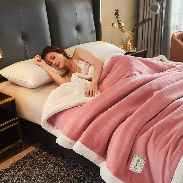 SUENTA Winter Fleece Decke Luxe Kuschelige Zuflucht Für Zu Hause Oder Auf Der Couch Bohnenpaste
