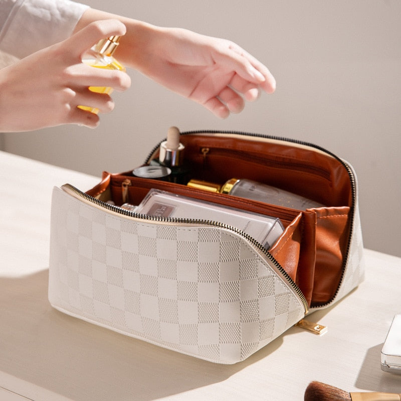 SUENTA Luxuriöse Reisekosmetiktasche Mit Viel Platz Und Ordnung Creme wird oft verwendet